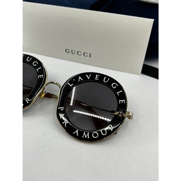 NEW Gucci GG0113/S Blind for Love Sunglasses in Black main image 8